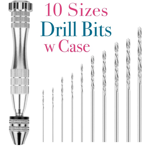 75pc PIN VISE HAND DRILL, DRILL BITS SET SILICONE MATS MORE DIY CRAFTS RESIN LOT - Picture 4 of 10